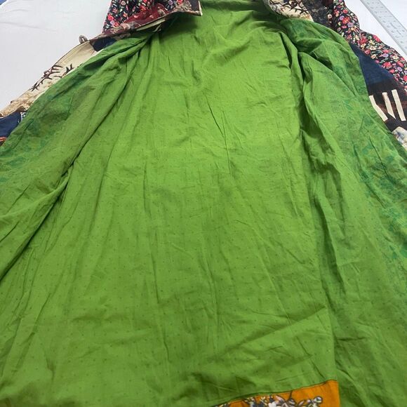 Luan Zai Jiang Nan Floral Kimono Jacket Patchwork Art To Wear Colorful Size M/L - Picture 8 of 9